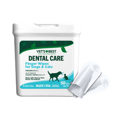 Vet's Best Dental Care Finger Wipes for Dogs & Cats