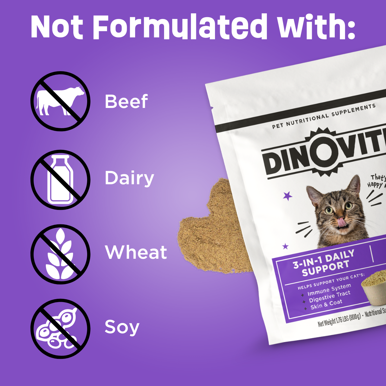 Best Probiotics for Cats for Cat Dry Skin | Dinovite for Cats