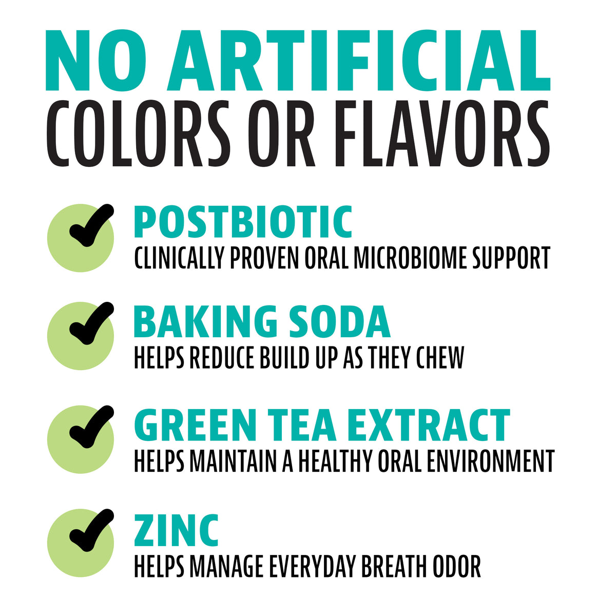 No artificial colors or flavors