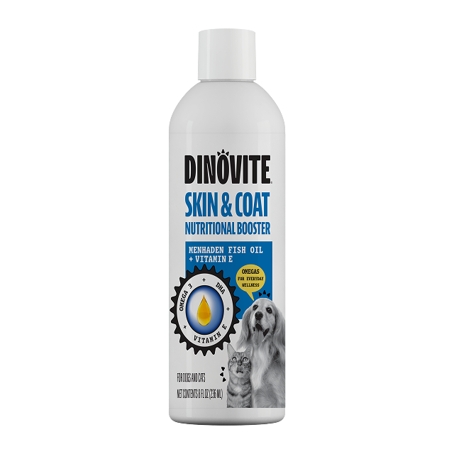 Dinovite Skin + Coat Fish Oil bottle