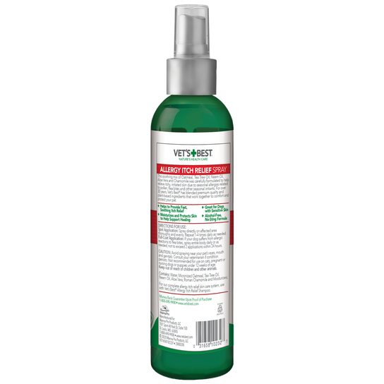 Vet's Best Allergy Itch Relief Spray Back