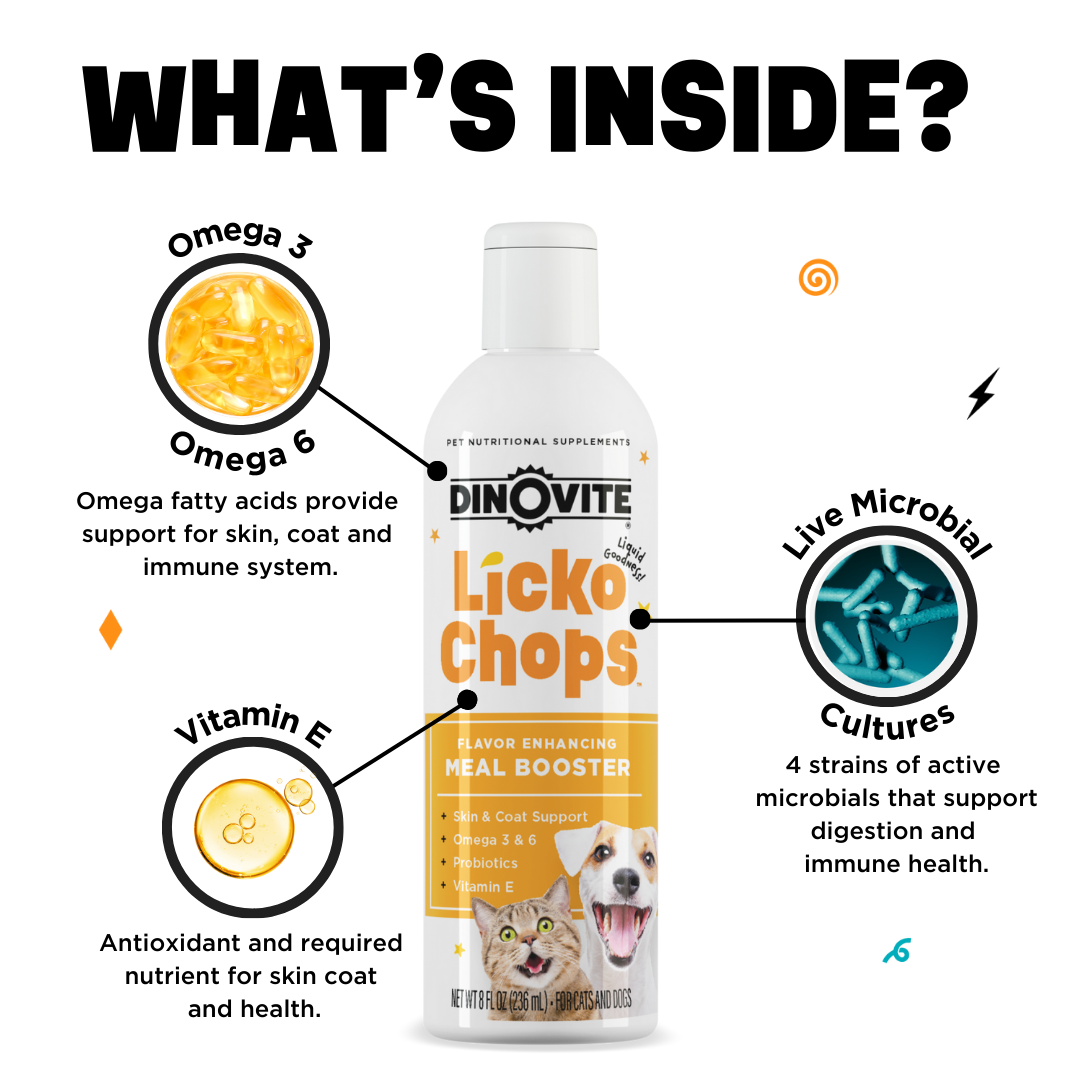 Omegas for Dogs | Omega 3, 6 | Lickochops 3 Pack | Dinovite Omegas for Dogs | Omega 3, 6 | Lickochops 3 Pack | Dinovite